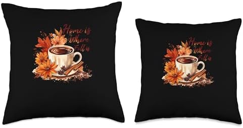 Home Is Where Fall Is Fall Vibes Autumn Thanksgiving Throw Pillow - Image 3
