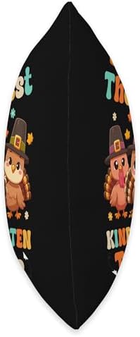I Teach The Cutest Kindergarten Turkey Thanksgiving Students Throw Pillow - Image 2