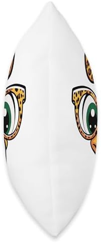 Thanksgiving Turkey Face Leopard Bow Glasses Women Girls Throw Pillow - Image 2