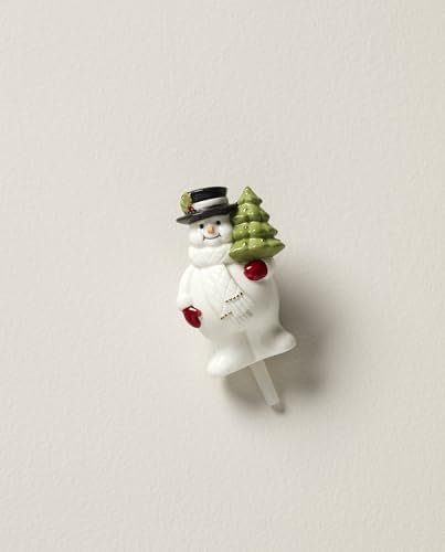Lenox 894246 Profile Winter Snowman Popper, White, Christmas & Holiday Hosting