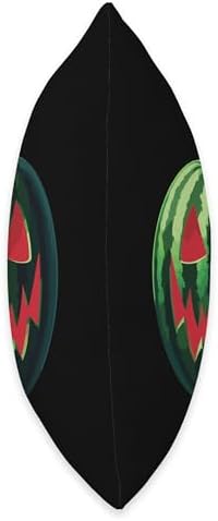 Spooky Summer Watermelon Jack-O-Lantern Halfway to Halloween Throw Pillow