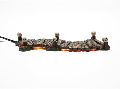 Department 56 Village Collection Accessories Halloween Haunted Boardwalk Landscape Lit Figurine, 6.2 Inch, Multicolor