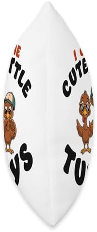I Care For Cutest Little Turkeys Teacher Nurse Thanksgiving Throw Pillow - Image 2