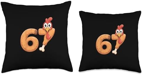 Six Seven Thanksgiving Turkey Number 67 Fun Throw Pillow - Image 3