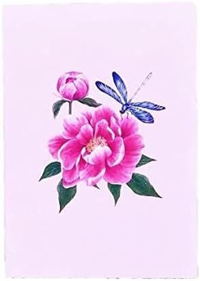 ETA Dragonfly & Flower 3D Pop-Up Greeting Card Set – Pack of 3 Nature-Inspired Cards with Envelopes – Elegant Handmade Cards for Birthdays, Mother’s Day, Thank You & Special Occasions, Set 16