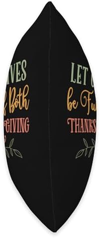 Let Our Lives Be Full of Thanks & Giving Thanksgiving Quote Throw Pillow - Image 2
