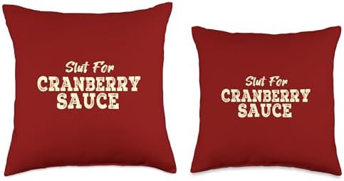 Team Cranberry Sauce Funny Thanksgiving Jellied Can Throw Pillow - Image 3