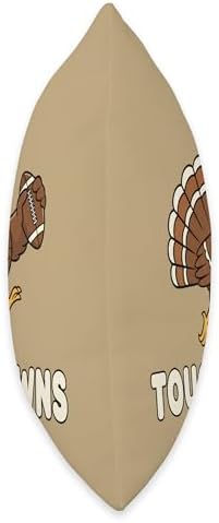 Thanksgiving Football Turkey Touchdowns, Turkey Day Gameday Throw Pillow - Image 2