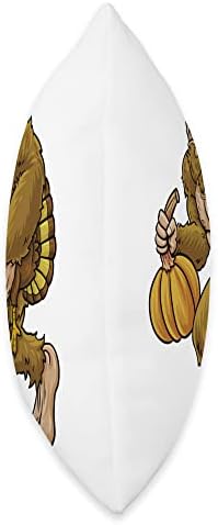 JakesRWild Bigfoot's Thanksgiving Extravaganza: Pumpkins and Turkey Throw Pillow, 16x16, Multicolor - Image 2