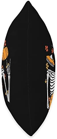 Thanksgiving Rocker Skeleton Rock Hand Fall Men Boys Kids Throw Pillow - Image 2