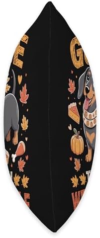 Gobble Till You Weenie Wobble Thanksgiving Dachshund Throw Pillow - Image 2
