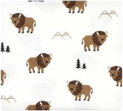 Hudson Baby Unisex Baby Cotton Poly Flannel Receiving Blankets, Wild Buffalo, One Size - Image 3