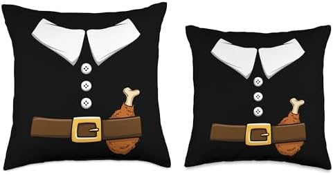 Pilgrim Costume Thanksgiving Pilgrim Costume Throw Pillow - Image 3
