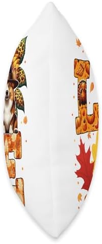 LOVE Thanksgiving Corgi Costume Fall Leaves Sunflower Throw Pillow - Image 2