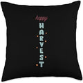 Happy Harvest Fall Vibes Autumn Thanksgiving Throw Pillow by Unknown