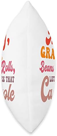 Turkey Gravy Beans Rolls Let Me See Casserole Thanksgiving Throw Pillow - Image 2
