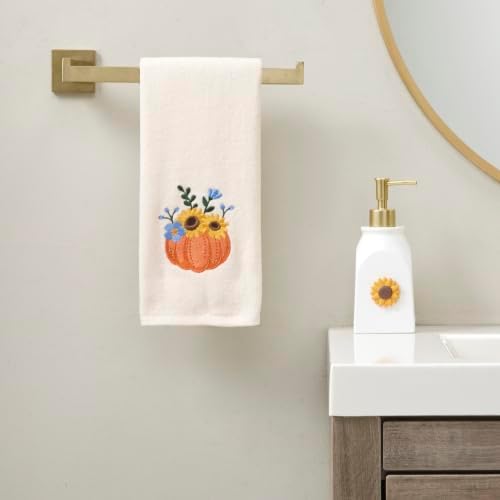 SKL Home Fall/Thanksgiving Pumpkin Bouquet Hand Towel Set-2pc, Natural - Image 3