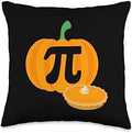 Funny Halloween PUMPKIN PI DAY Math Thanksgiving Pie Dessert Throw Pillow by Unknown