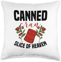 Canned Cranberry Sauce Cranberry Jelly Throw Pillow by Unknown