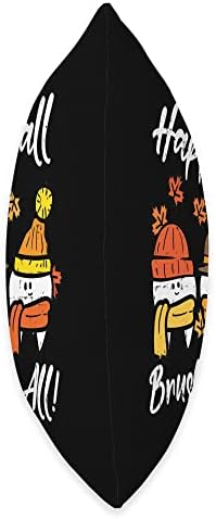 Happy Fall Brush Them All Teeth Thanksgiving Dental Dentist Throw Pillow - Image 2
