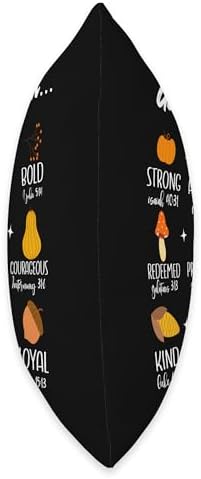 God’s Autumn Blessings – Fall Thanksgiving Faith Symbols Throw Pillow - Image 2