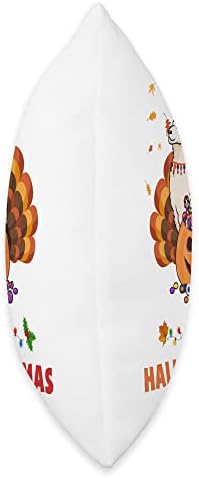 Mr Boo Christmas Turkey Santa Llama Halloween Thanksgiving Christmas Throw Pillow, 18x18, Multicolor - Image 2