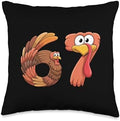 Funny Thanksgiving 67 Turkey Shirt Six Seven Birthday Gift Throw Pillow by Unknown