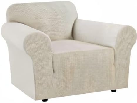 H.VERSAILTEX Armchair Cover High Stretch Sofa Slipcover 1 Piece Couch Covers for Dogs Sofa Durable Spandex Fabric Non Skid Machine Washable(Armchair 31"-40", Island Fossi)