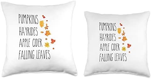 Rae Dun inspire Pumpkin Apple Cider Fall Leaves Thanksgiving Throw Pillow - Image 3
