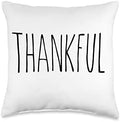 Rae inspired Dunn thankful blessed thanksgiving grateful Throw Pillow by Unknown