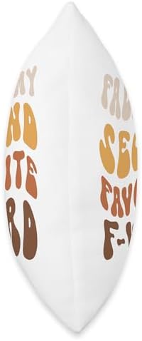 Halloween Spooky Season | Thanksgiving & Fall 2023 Fall is My Second Favorite F-Word | Groovy, Funny Design Throw Pillow, 18x18, Multicolor - Image 2