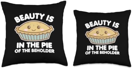 Beauty Is in The Pie of The Beholder Thanksgiving (Dark) Throw Pillow - Image 3