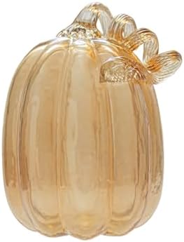 Boston International Handblown Art Glass Pumpkin Thanksgiving Halloween Decorations for Home, Large, Apple Cider by BostonInternational