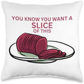 Canned Cranberry Sauce Thanksgiving Dinner Canned Sauce Funny Thanksgiving Cranberries Throw Pillow, 16x16, Multicolor by Unknown