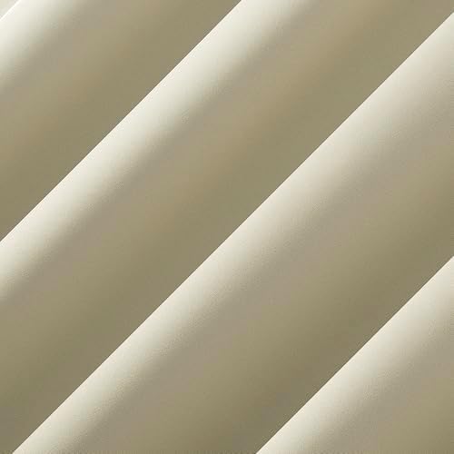 Sun Zero Oslo Theater Grade Extreme 100% Total Blackout Rod Pocket Curtain Panel, Cream, 52" W x 108" L (1 Panel)