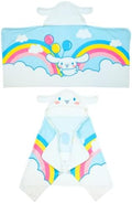 Sanrio Cinnamoroll Kids Super Soft Bath/Pool/Beach Soft Cotton Terry Hooded Towel Wrap, 24 in x 50 in, (Officially Licensed Product) By Franco