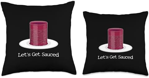 Let's Get Sauced Christmas Thanksgiving Throw Pillow - Image 3