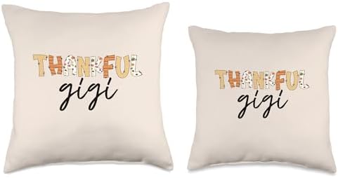 Thankful Gigi Autumn Theme Fall Thanksgiving Grandma Throw Pillow - Image 3