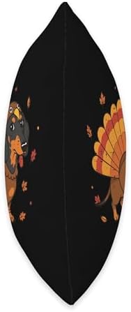 Thanksgiving Dog Dachshund Turkey Wiener Fall Men Women Kid Throw Pillow - Image 2