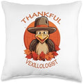VEXILLOLOGIST Gifts Vexillologist Funny Thanksgiving Turkey & Fall Throw Pillow, 16x16, Multicolor by Unknown