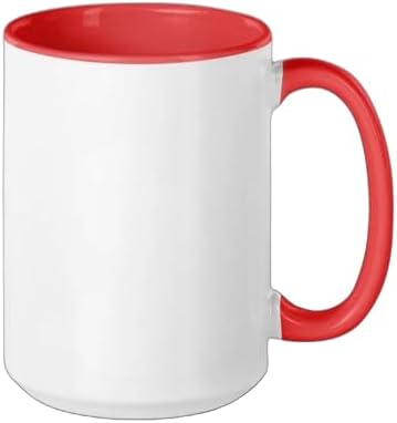 Zen Ideas Om Ohm Aum Symbol Spiritual Yoga Mandala Ceramic Mug, Red/White, 15oz - Image 2