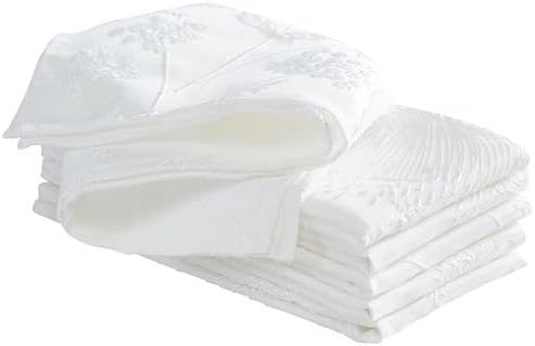 Laura Ashley Set of 6 Raised Embroidered Napkins, Cynthia White by LauraAshley
