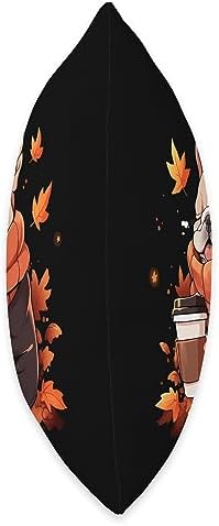 French Bulldog Autumn Pumpkin Spice Latte Frenchie Dog Throw Pillow - Image 2