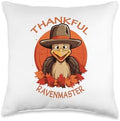 RAVENMASTER Gifts Ravenmaster Funny Thanksgiving Turkey & Fall Throw Pillow, 16x16, Multicolor by Unknown