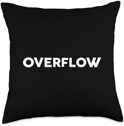 Shirt That Says OVERFLOW T-Shirt Simple Thanksgiving Throw Pillow by Unknown