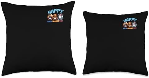 Happy HalloThanksMas Gnome Halloween Thanksgiving Christmas Throw Pillow - Image 3