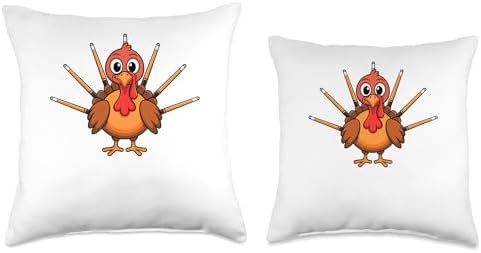 Thanksgiving Turkey Billiard Pool Player Billiards Throw Pillow - Image 3