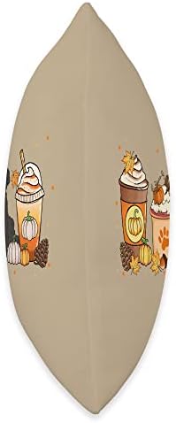 Labradoodle Coffee Pumpkin Spice Dog Lover Fall Thanksgiving Throw Pillow - Image 2
