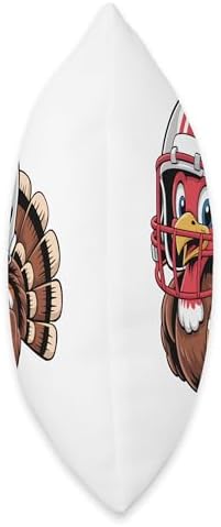 Retro Thanksgiving Turkey Football Toddler Boys Kids Throw Pillow - Image 2