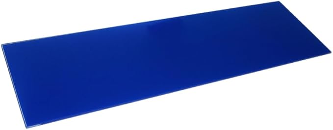 LTL Home Products Puzzle Glass Wall Shelf Kit, 11" x 36", Bridge Blue